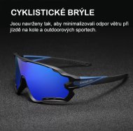 Cyklistické brýle KINGSEVEN LS911 ČERVENO - ČERNÁ / SKLO ČERVENÉ C14